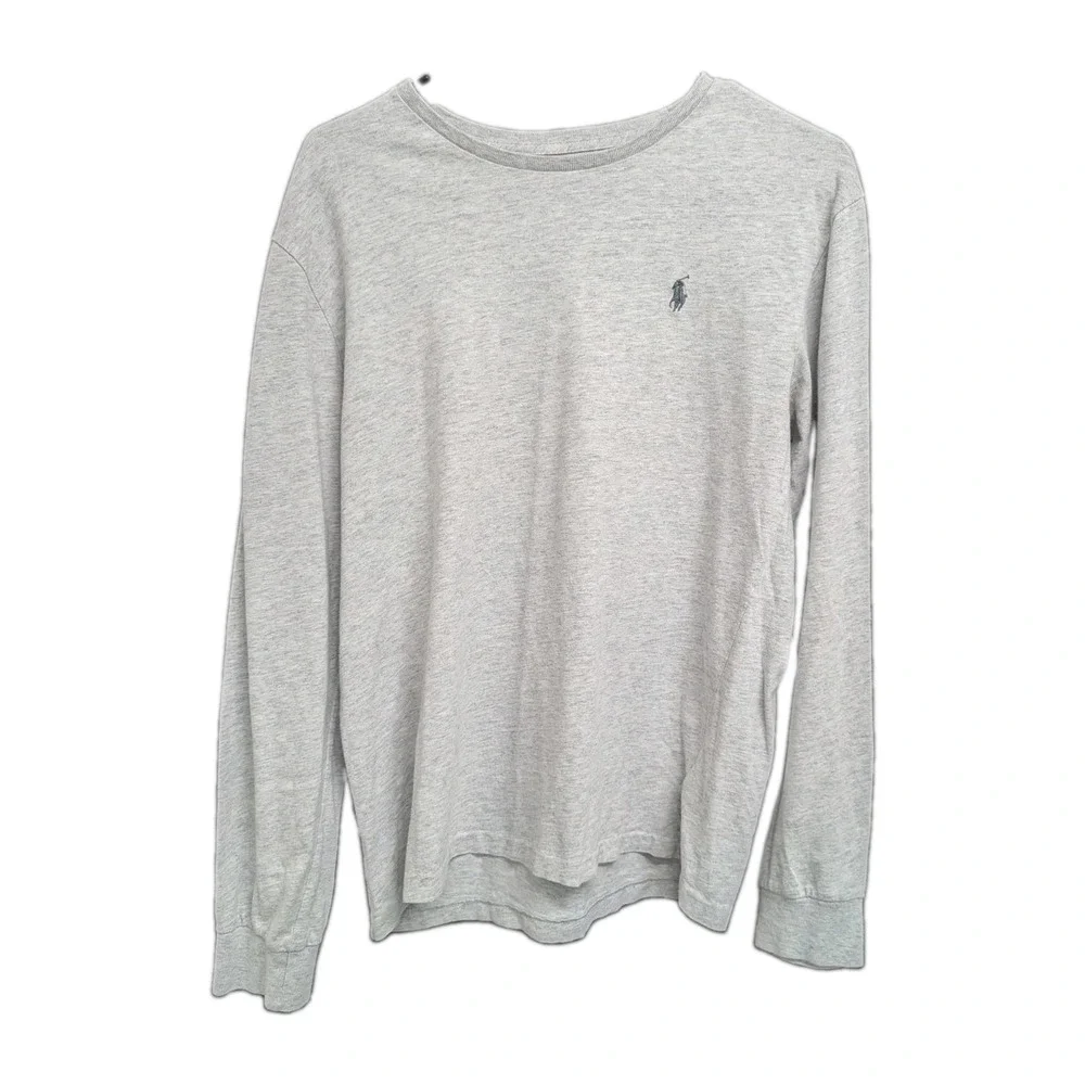 Polo Ralph Lauren Gray Long Sleeve Crewneck T-Shirt Men's Small Embroidered Pony